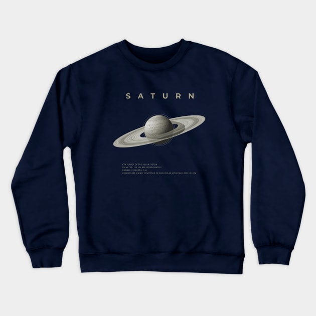 Saturn Crewneck Sweatshirt by Mon, Symphony of Consciousness.